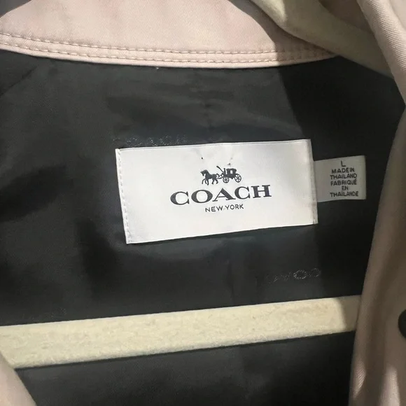 Coach Light Cream/Pink Trench Coat - Picture 3 of 3